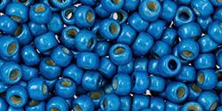 Perlen Toho Round 8/0 Permafinish - Matte Galvanized Caribbean Blue TR-08-PF583F -10 gram