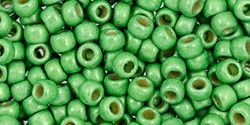 Beads Toho Round 8/0 Permafinish - Matte Galvanized Green Apple TR-08-PF587F-10 gram