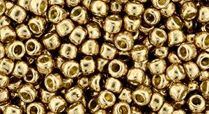 Beads Toho Round 8/0 Permafinish - Galvanized Golden Fleece TR-08-PF592-10 gram