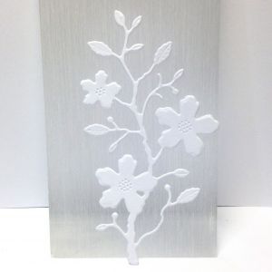 Scrapki KWIATOWA GAŁĄZKA 9x4,5 cm satin white  (250gr)  -1 szt
