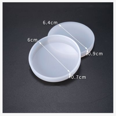 Forma silikonowa do żywicy  Flat Round,  6.4x0.9cm (6x07cm) - 1 szt