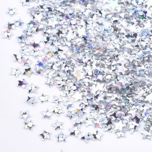 Glitter Star- silver - folia - 5 gram