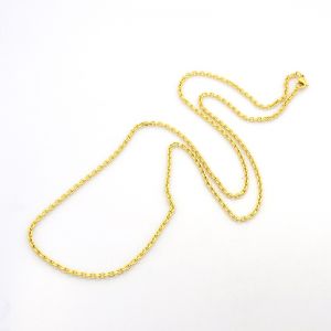 Stainless Steel Chain Necklaces 74,9 cm, with Lobster Claw Clasps, Faceted, Golden - 1 pc