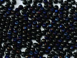 Round Beads 3 mm JET AZURO FULL - 50 szt