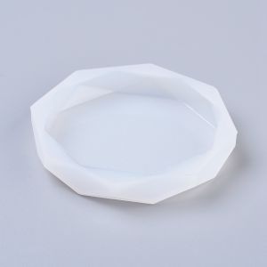 Forma silikonowa do żywicy - ROUND  FACETED - 74x11,5mm (61mm) - 1 szt