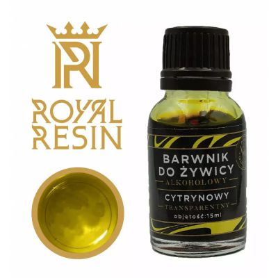 Barwnik - tusz alkoholowy do żywicy epoksydowej Royal Resin CYTRYNOWY  15 ml