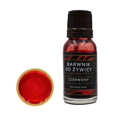 Barwnik - TUSZ alkoholowy do żywicy epoksydowej Royal Resin CZERWONY  15 ml