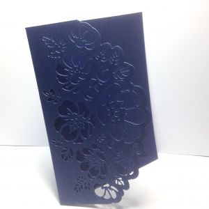 Baza kartki FLOWER LACE  12x15,3 cm mica navy blue(220gr) - 1 szt