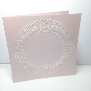 Baza kartki ROUND FRAME wytłaczany wzór : 15x15 cm pearl milky amethyst (220g)