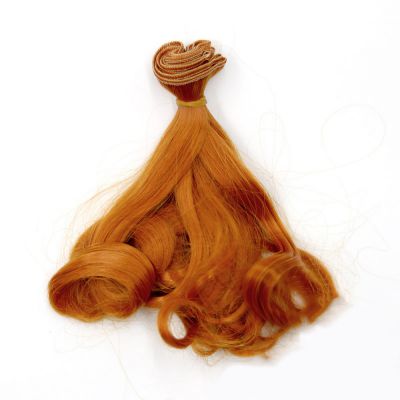 Włosy dla lalek - maskotek , z lokami 15cm - pasmo 100 cm Chocolate - 1 szt