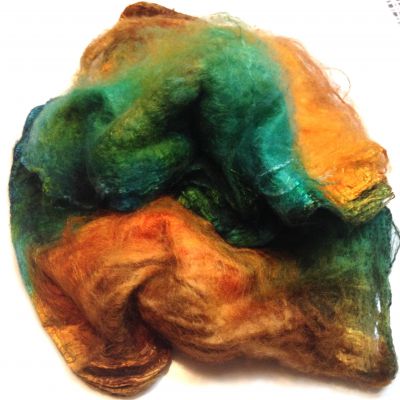 Chusteczki jedwabne -Silk Hankies – barwione 3 szt (ok 1.6-1.9 gram) GREEN AUTUM - 1 op
