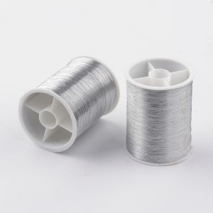 Metallic Cord for Jewerly Making,0,1 mm ~55m SILVER  - 1 pc