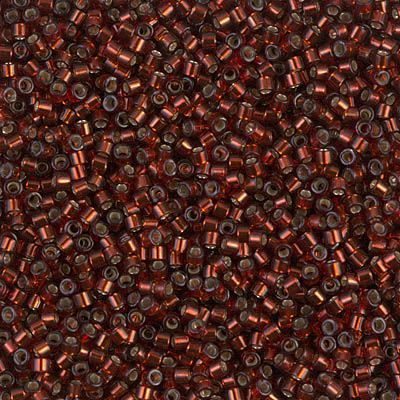 Miyuki Delica 11/0 Silver Lined Dark Cranberry DB1202 5 gram