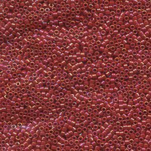 Miyuki Delica 15/0 Opaque Red AB DBS0162 - 5 gram