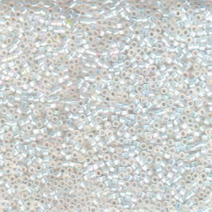 Miyuki Delica 15/0 White Opal AB DBS0222 - 5 gram