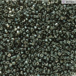 Miyuki Delica 11/0  Duracoat Galvanized Black Moss DB2507- 5 gram