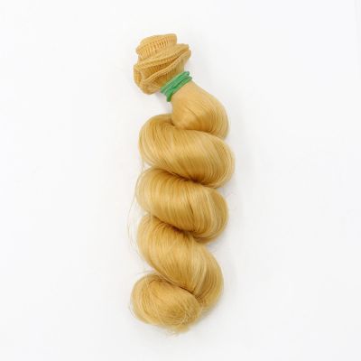 Włosy dla lalek - maskotek , z lokami 15cm - pasmo 100 cm Goldenrod - 1 szt