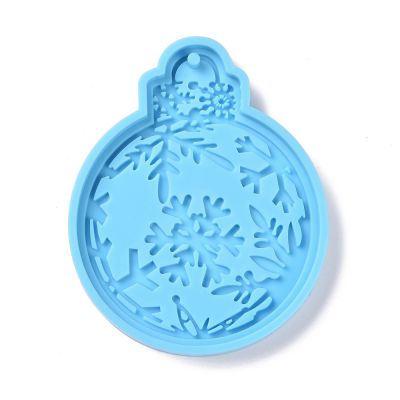 Christmas Ball with Snowflake Pendant Silicone Molds - 93x75x8 mm  - 1 pc
