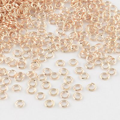 Iron Open Jump Rings 6 x 0,8 mm  Rose Gold  20 pc