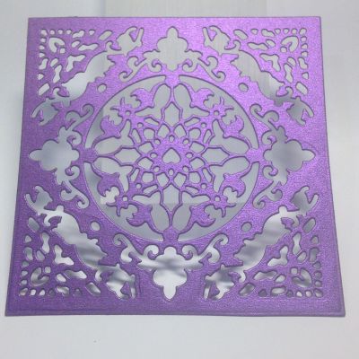 Scrapki ażurowy decor 9,5x9,5 cm metallic violet (220gr) -2 szt