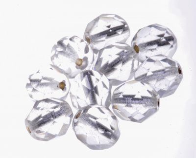 Fire Polish 8mm Silver Lined Crystal 10 szt.