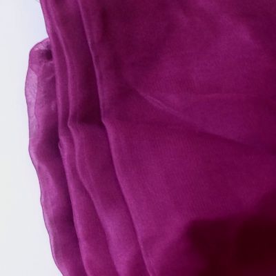 Jedwab naturalny 100 % muślin violet KUPON 180x38 cm