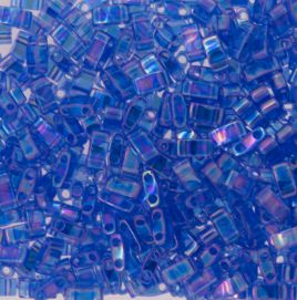 Miyuki Half Tila Beads HTL0261 - Transparent Lt.Sapphire AB - 5 gram ok.125 szt.