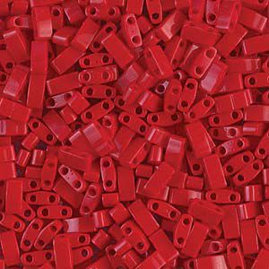 Miyuki Half Tila Beads Matte Opaque Red HTL0408 - 5gram