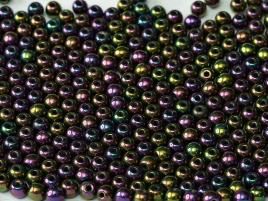 Koraliki Round Beads 3 mm, Jet Purple Iris  - 50 szt
