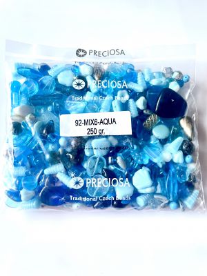 Koraliki Preciosa Mix 6 – Aqua 250 gram - 1 op