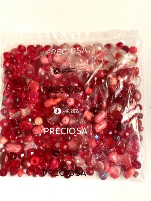 Koraliki Preciosa Mix 2 – Red 250 gram