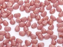 Pinch Beads 5x3mm Chalk White Red Luster 14495 - 5 g (ok.60 szt.)