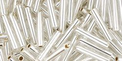 Preciosa Bugle 4,7mm - Silver Lined Crystal - 10 gram