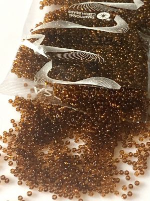 Rocaille 10/0 Czech seed beads - Transparent Dark Beer 10110 - 10 gram