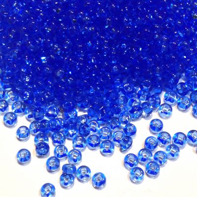 Rocaille 9/0 Czech seed beads - chabrowy transparentny - 10 gram