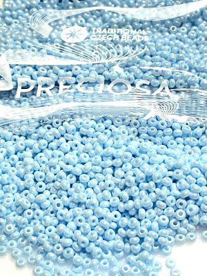 Koraliki Rocaille 10/0 Czech seed beads - Lustered Opaque Sky Blue 68000 - 10 gram