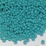 Rocaille 11/0 Czech seed beads - Opaque Matte Turquoise 63130 - 10 gram