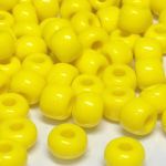 Rocaille 5/0 Czech seed beads - Opaque Yellow 83110 - 10 gram