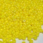 Perlen  Rocaille 5/0 Czech seed beads - Lustered Opaque Yellow 88110 - 10 gram