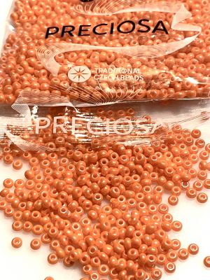 Koraliki Rocaille 8/0 , Preciosa Czech seed beads - Opaque Sfinx Orange col 98140 - 10 gram