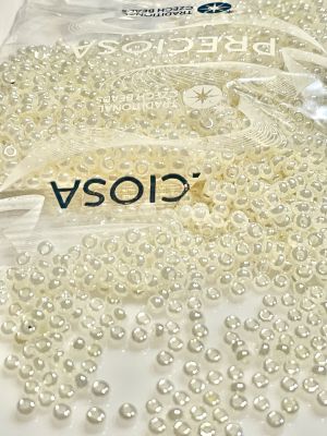 Beads Rocaille 8/0 Czech seed beads - Shell Ecru  - 10 gram