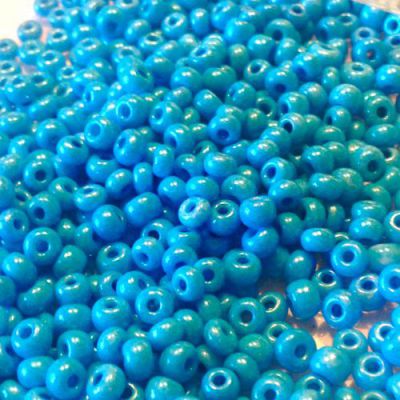 Koraliki Rocaille 8/0 Czech seed beads - Opaque Shine Blue Turquoise - 10 gram