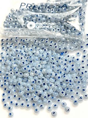 Beads Rocaille 6/0 Preciosa Czech seed beads - Opaque Sfinx Lt.Blue  col.37336 - 10 gram