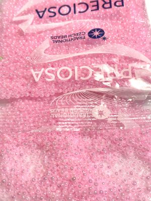 Beads Rocaille ,11/0 Czech seed beads - Shell Luster  Pink  - 10 gram