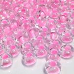 Rocaille 1/0 Czech seed beads - Inside Dark Pink Crystal 10 gram