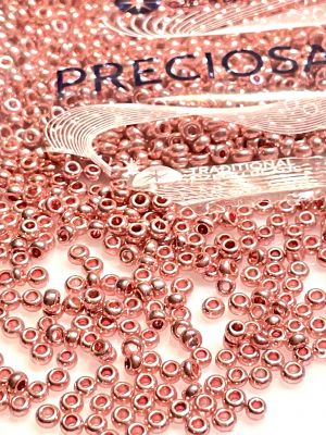 Perlen Rocaille 8/0 Czech seed beads - Metallic Pink col 18595 - 10 gram