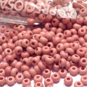 Rocaille 6/0 Czech seed beads - Matte Chalk Rose Terra Color col 07331 - 10 gram