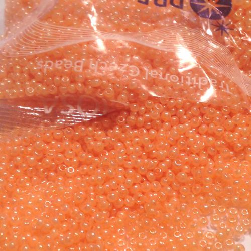 Rocaille 11/0 Czech seed beads - Sfinx Alabaster Peach Salmon - 10 gram
