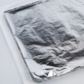 Szlagmetal ,folia met.  ultra cienka 14x14 cm aluminium 2 - 1 szt