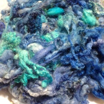Loki wełniane barwione MIX COLOR Blue/Turquoise - 10g